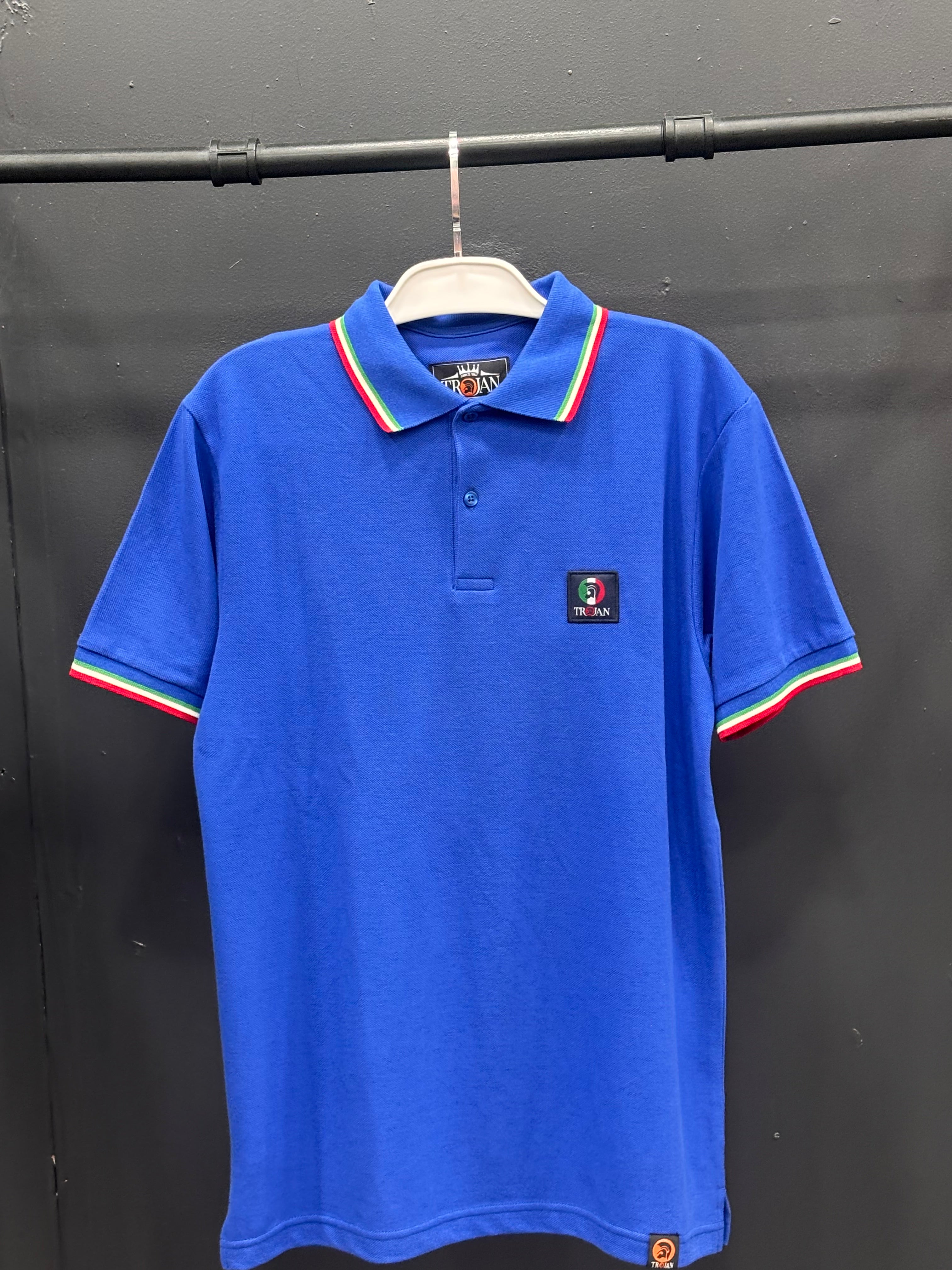 Trojan Flag Badge Pique Polo TR/9077