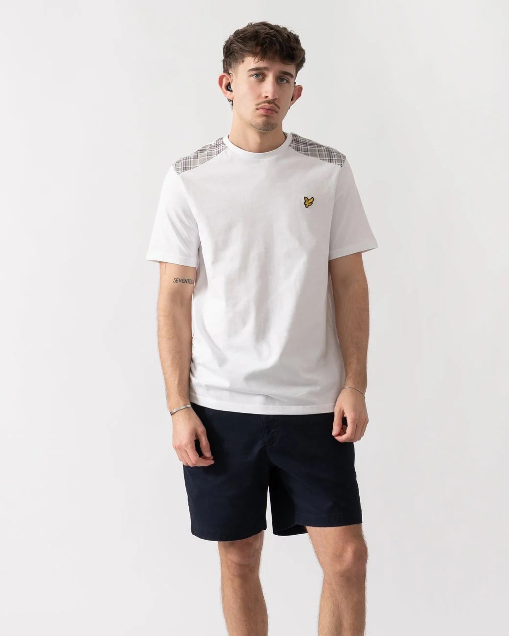 Lyle & Scott Check Panelled T-Shirt