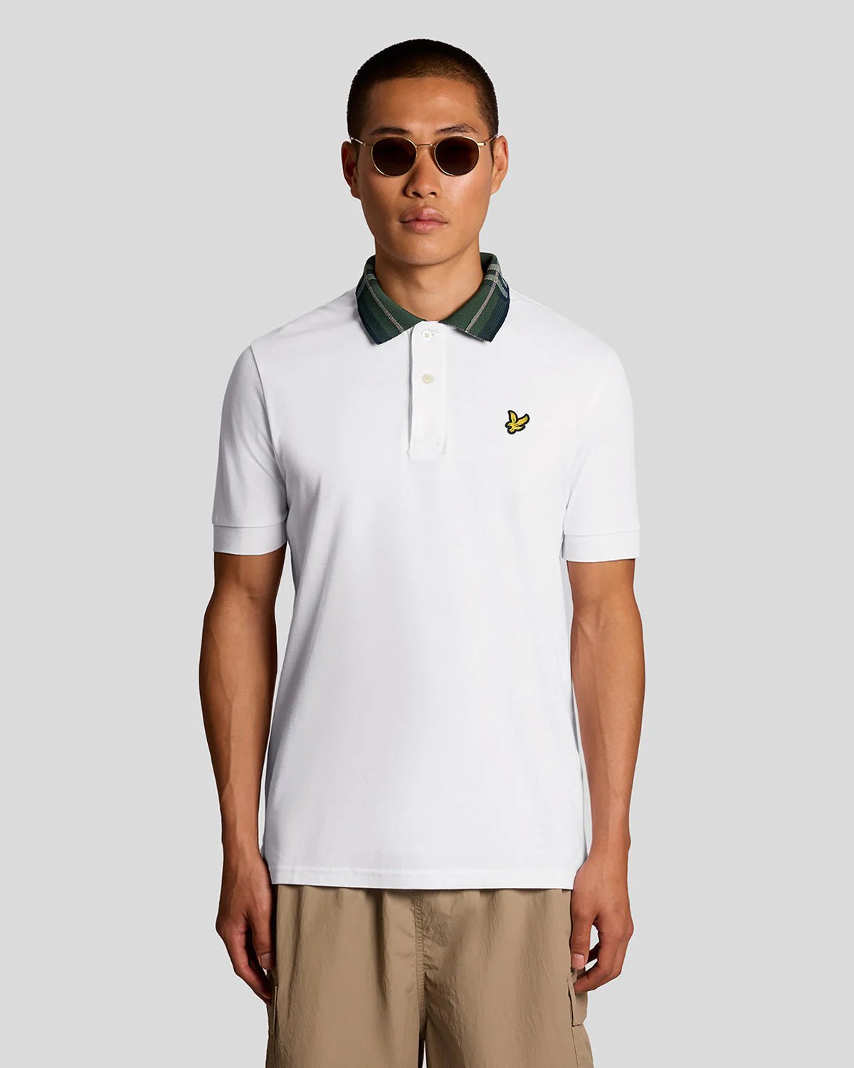 Lyle & Scott Tartan Collar Polo Shirt