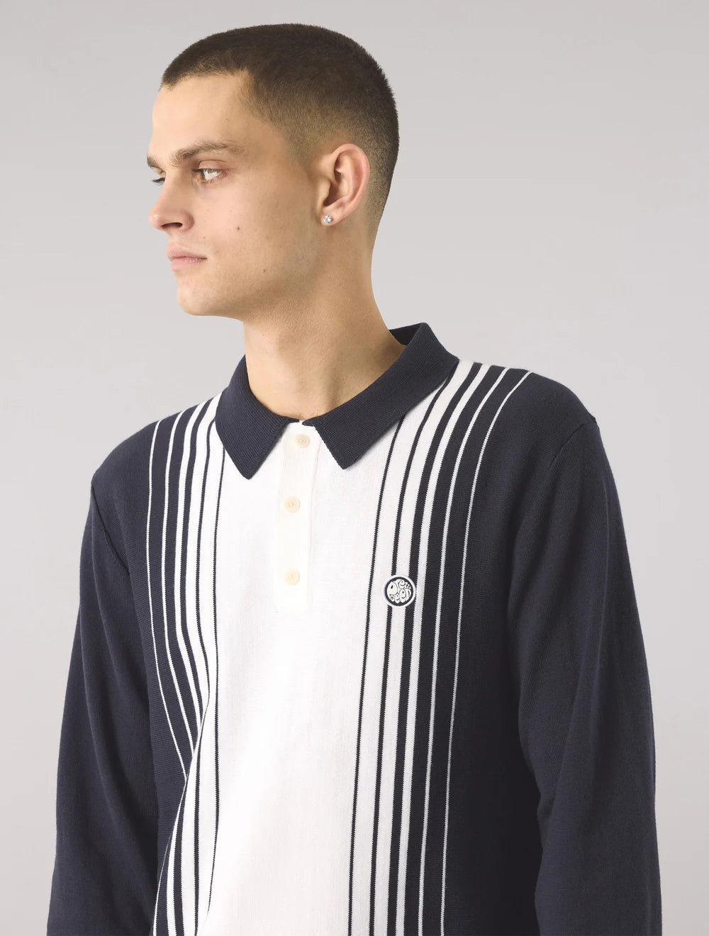 GRADIENT KNIT LS POLO