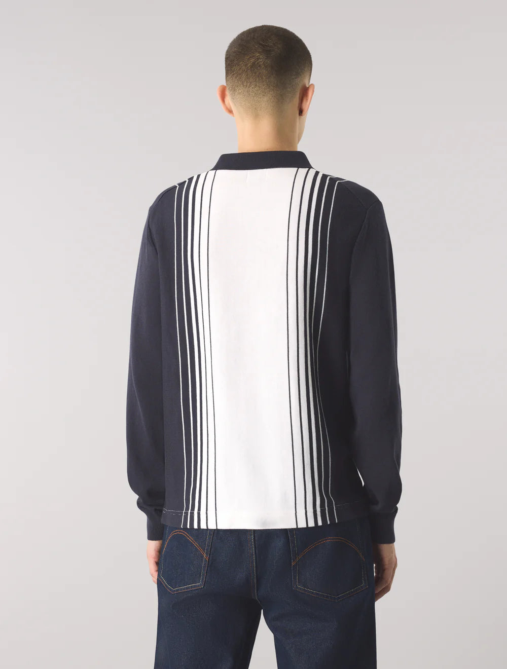 GRADIENT KNIT LS POLO