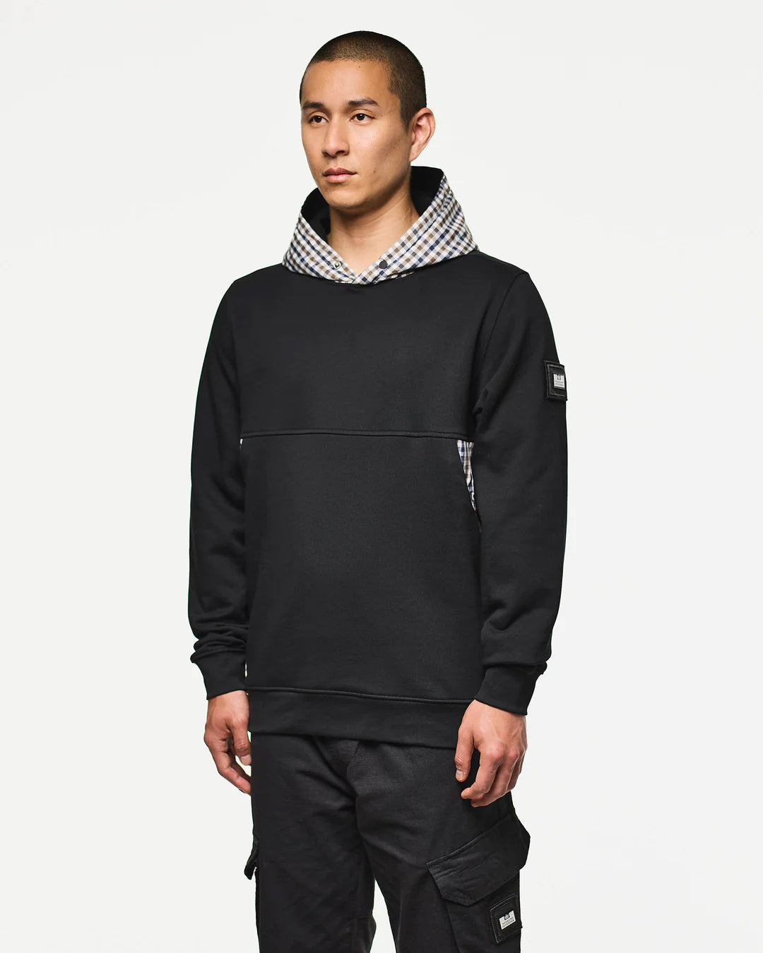 BAYSWATER MID HOUSE CHECK DETAILED HOODIE