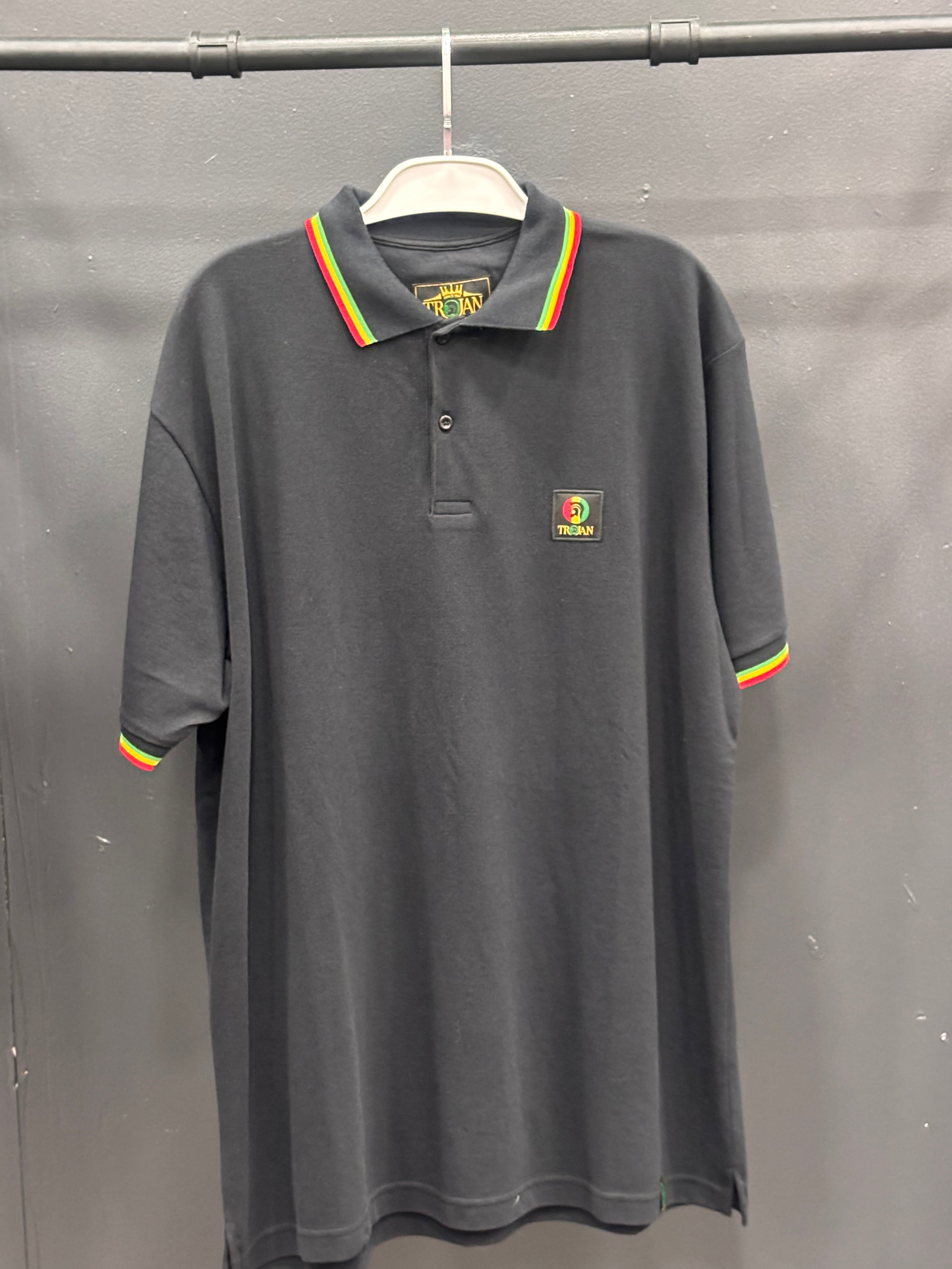 Trojan Flag Badge Pique Polo TR/9077