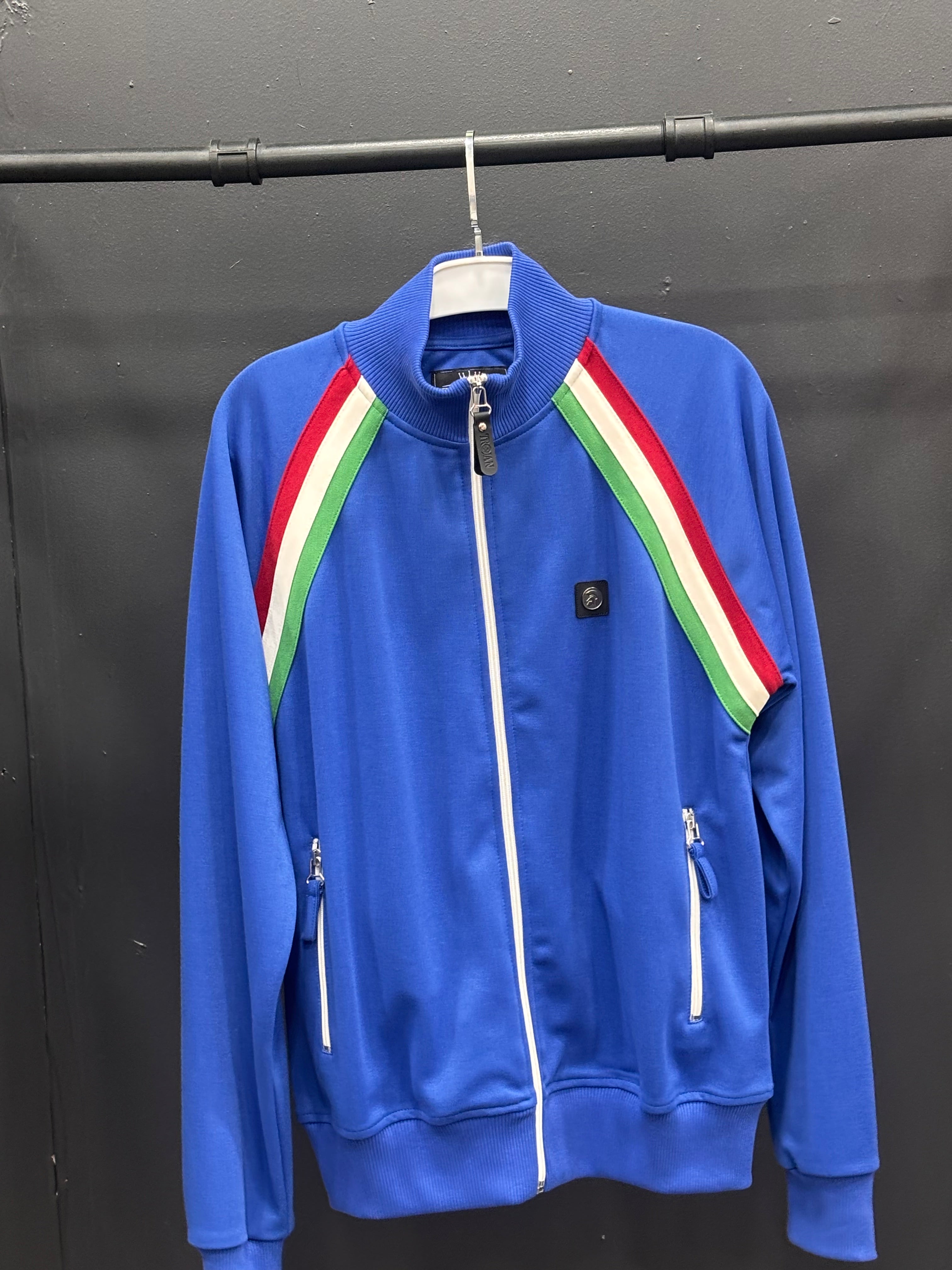 Trojan Twin Stripe Contrast Zip Track Top TR/9053