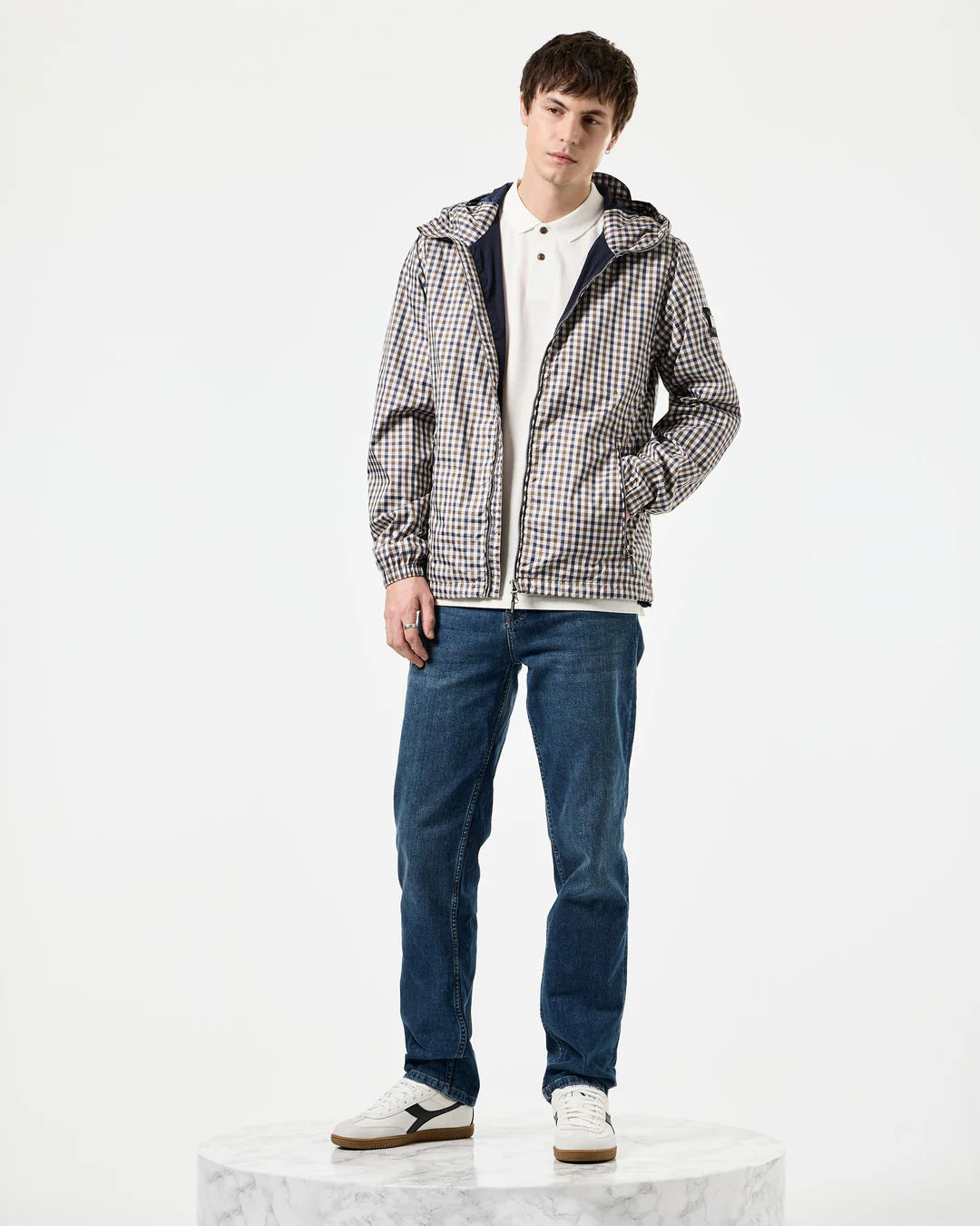 Campania Check Windbreaker Jacket