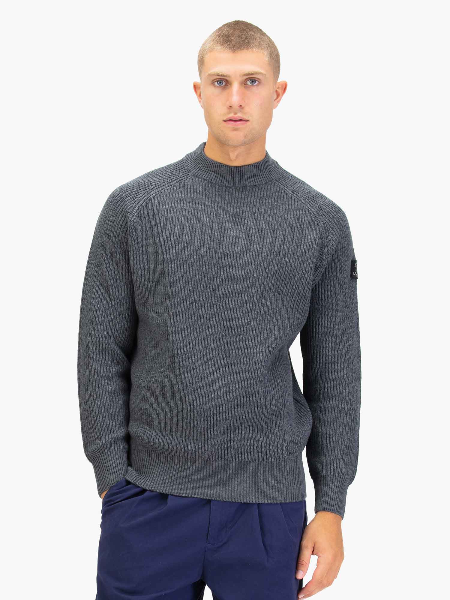 CROMER PLATED KNIT JUMPER