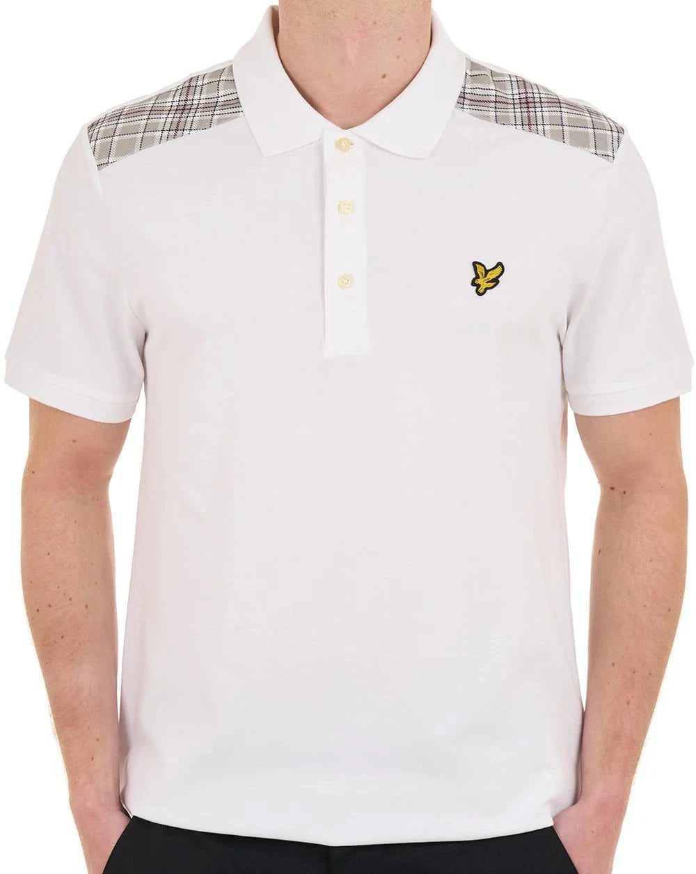Lyle & Scott Check Panelled Polo