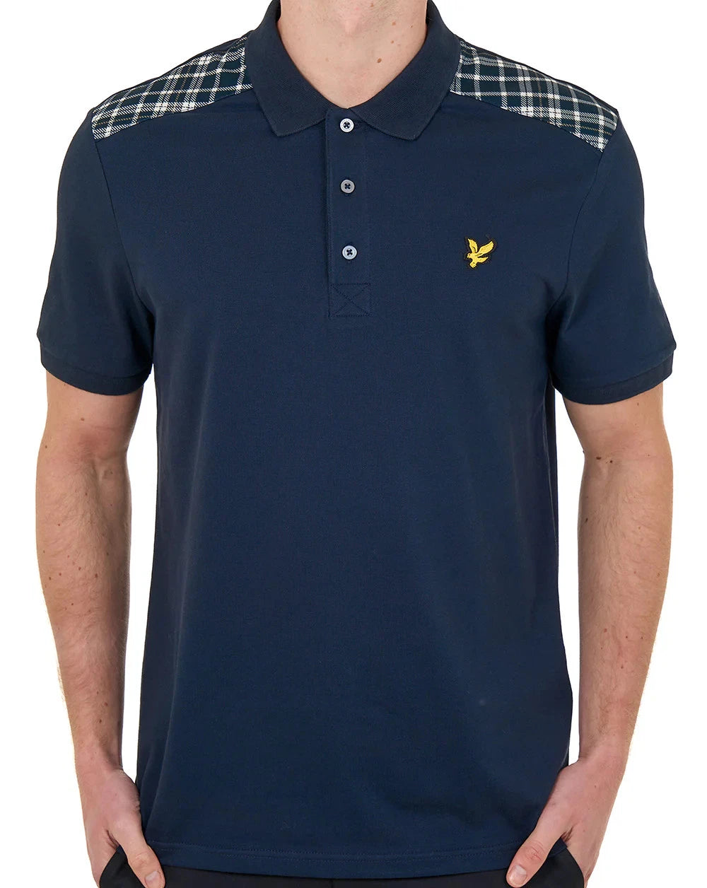 Lyle & Scott Check Panelled Polo