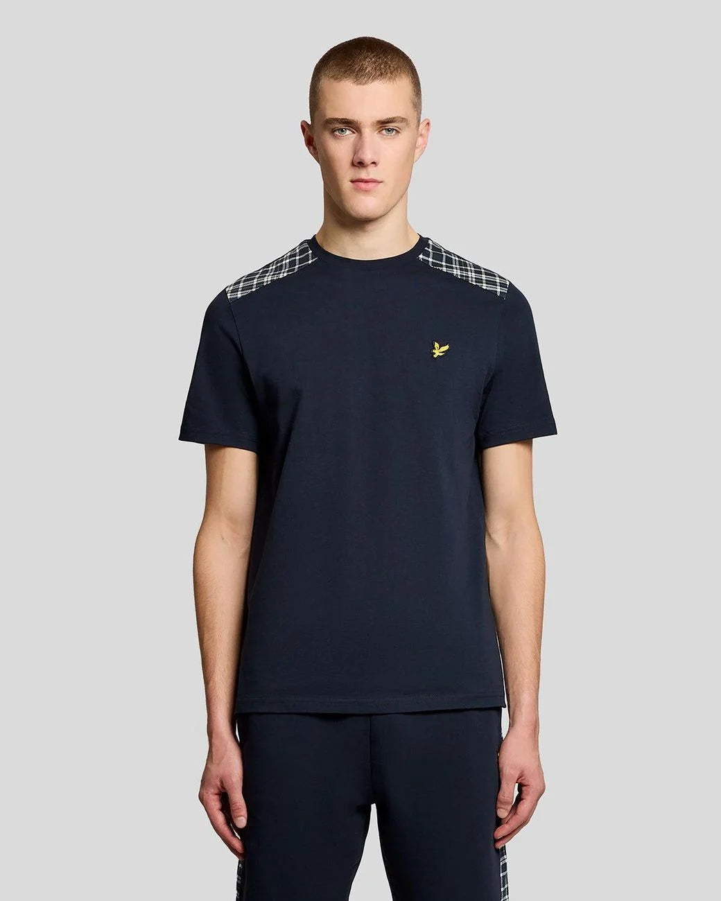 Lyle & Scott Check Panelled T-Shirt