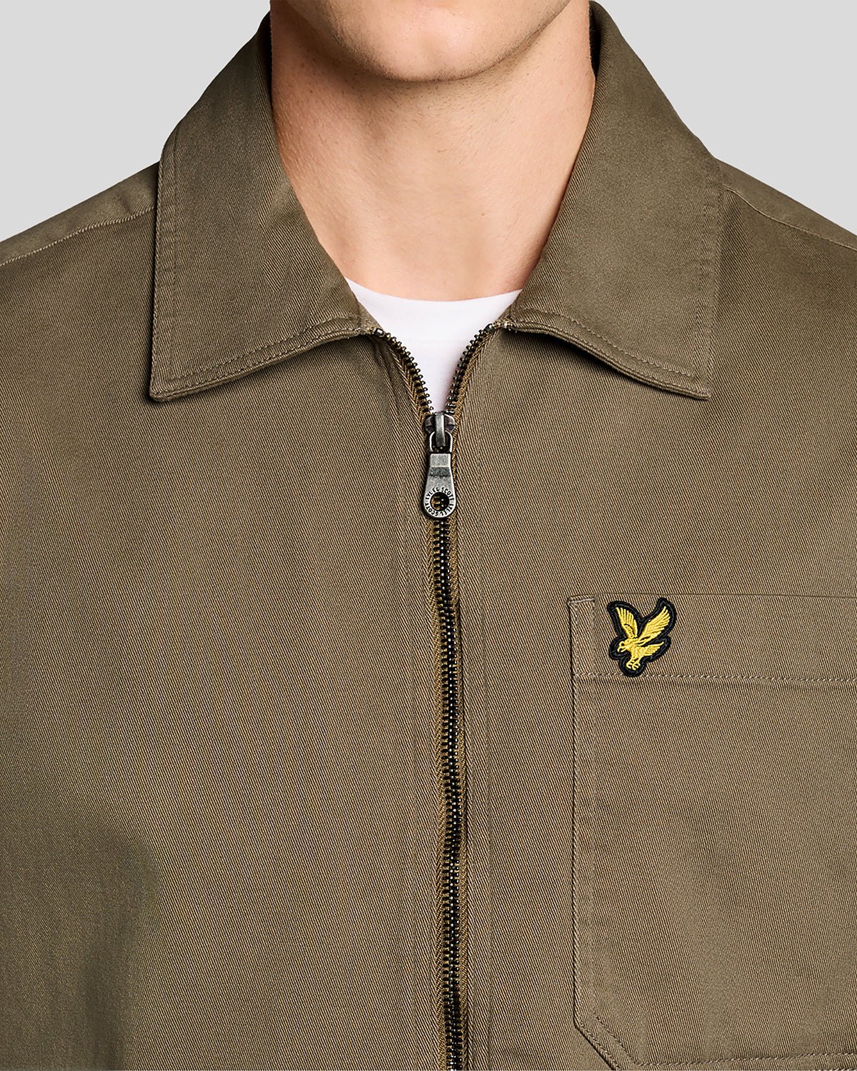Lyle & Scott Enzyme Wash Zip Through Overshirt